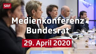 Medienkonferenz des Bundesrats  29 April 2020  SRF News [upl. by Ahser854]