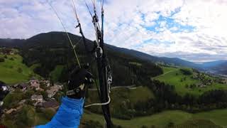 Paragliding 167b Using my paraglider to visit a restaurant near Plose amp flying down to Brixen 22 [upl. by Krawczyk]