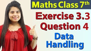 Q 4 Ex 33  Data Handling  Chapter 3  Maths Class 7th  NCERT [upl. by Hildagarde]