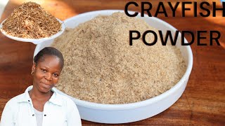 HOW TO MAKE CRAYFISH POWDER FOR COOKING  HOW TO PREPARE CRAYFISHcrayfish [upl. by Rao]