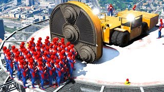 GTA 5 SPIDERMAN Mod Ragdolls Compilation 4 GTA 5 Fails Funny MomentsRagdolls [upl. by Holman]