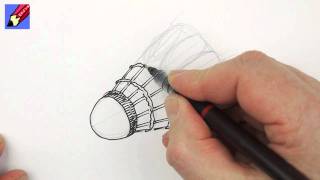 How to draw a shuttlecock real easy [upl. by Arne]