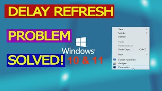 How to Fix the Delay Refresh Problem in Windows 10 and 11 II IT Boy [upl. by Karli210]