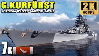 Battleship Großer Kurfürst  crushed the enemy with secondary weapons [upl. by Eelitan]