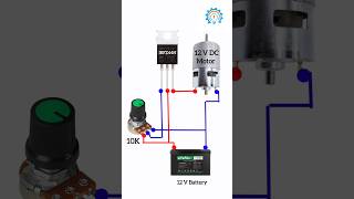 12V DC Motor Control Circuit  Simple Circuit  Voltage Regulator circuit Connection Shorts video [upl. by Eitnom236]