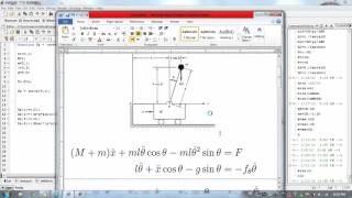 Inverted Pendulum System matlab ODE45 [upl. by Shreve]