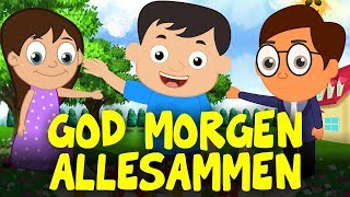 Barnesanger på norsk  God morgen alle sammen med tekst  Norske barnesanger [upl. by Pearman]