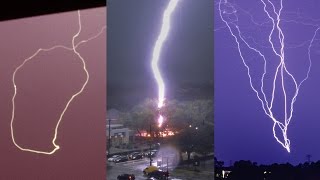 STRANGE LIGHTNING STRIKES  Caught on Camera and explained [upl. by Notsud]