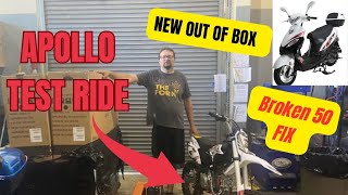 NEW CHINESE 50 Scooter Wont Start  2024 Apollo RFZ 140 Dirt Bike RIDE [upl. by Akinert]