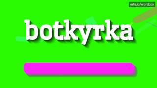 BOTKYRKA  HOW TO PRONOUNCE IT [upl. by Turley459]