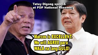 FP Duterte pinuri si PBBM Sumangayon nalang tayo PARA WALANG GULO  PDP National Assembly 2024 [upl. by Schiff]