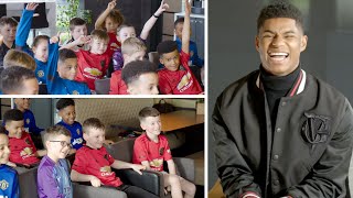 Marcus Rashford gets quizzed by a room full of footballmad kids [upl. by Duvall35]