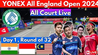 🔴LIVE  Yonex All England Open Badminton championships 2024  India Thailand Taiwan China Korea [upl. by Adaiha]