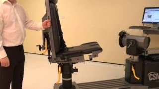 Hip flexion and extension standing setup Isokinetic Humac or Cybex Norm [upl. by Ahsrav438]