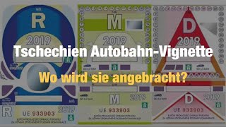 AutobahnVignette Tschechien  wie wird sie aufgeklebt in 2 Minuten alles erklärt [upl. by Nomael]