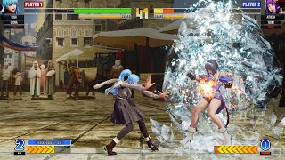 KOF XV Nurse WhipAthenaTerry VS YuriKulaLeona [upl. by Ahcilef]