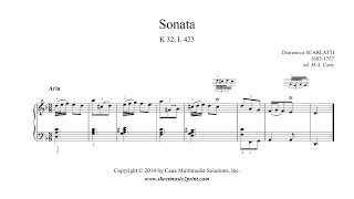 Scarlatti  Sonata K 32 L 423  Aria [upl. by Rednasela]