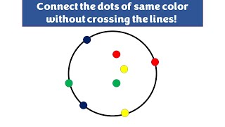 Connect the dots of same color without crossing the lines brainteaser [upl. by Assyle]