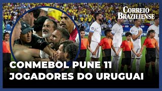 CONMEBOL PUNE JOGADORES DO URUGUAI POR CONFUSÃO NA COPA AMÉRICA [upl. by Lorenza]