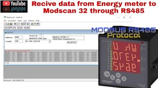 How to Received data from Energy meterModbus data to modscan through RS485 Protocol [upl. by Fianna]