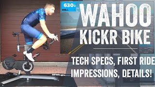 Wahoo KICKR Bike Handson Details  First Ride Impressions [upl. by Sholley659]