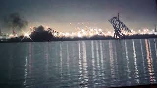 VIDEO Baltimores Francis Scott Key Bridge collapses in ship crash urgent rescue ongoing [upl. by Engedi126]