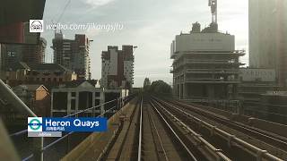 DLR Docklands Light Railway  Bank to Lewisham Front View Timelapse POV [upl. by Herrod]