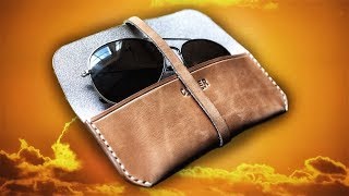 Super Simple Sunglass Sleeve from Scrap Leather [upl. by Hiltan]