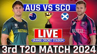 Live Aus vs Sco 3rd T20 Match  Australia vs Scotland Today Live Cricket Match  Sco vs Aus T20 [upl. by Xeno]