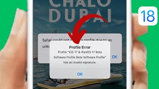 FIXED✅ Profile error profile iOS 18 beta software profile has an invalid signature in iPhone [upl. by Nwotna]