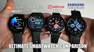 Xiaomi Watch 2 vs OnePlus Watch 2 vs Samsung Watch 6 Classic vs TicWatch Pro 5  Ultimate Comparison [upl. by Nireil]