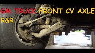 Chevy  GMC Truck Front CV Axle Replacement [upl. by Haggar198]