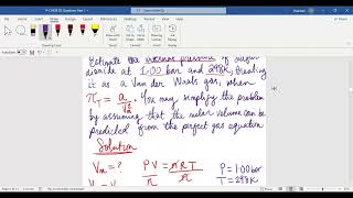 How to Determine the INTERNAL PRESSURE using MOLAR VOLUME and Perfect Gas Equation  PHYSICAL CHEM [upl. by Milstone830]