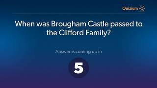 When was Brougham Castle passed to the Clifford Family Brougham Castle Quiz [upl. by Merell51]