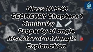 Geometry Class 10 Chapter 1 Similarity Peoperty of angle bisector of triangle maths 2triangle10 [upl. by Yna]