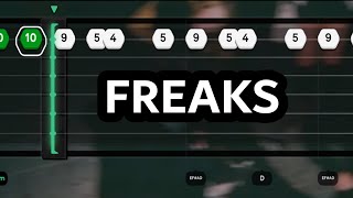 Surf Curse  Freaks EASY SLOW Guitar Tabs amp chords Tutorial [upl. by Siraved]