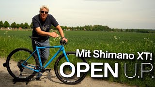 OPEN UP blau mit Shimano Deore XT 1051 MTBÜbersetzung gerader MTBLenker XT Bremsgriffe [upl. by Neela]