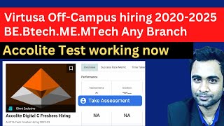 Virtusa OffCampus Direct hiring 20222025  Accolite Digital Test Link working [upl. by Crowell]