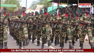 12e BATAILLON DINSTRUCTION DEFILE DU CONTIGENT 20242 [upl. by Cirone]