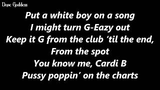 G Eazy  No Limit Feat ASAP Rocky amp Cardi B Lyrics [upl. by Anifur]