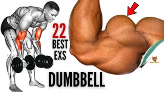 22 BEST BICEPS WORKOUT WITH DUMBBELLS ONLY AT HOME TO GET BIGGER ARMS FAST [upl. by Donnamarie]