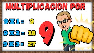 🎒😁dominar la multiplicacion la tabla de multiplicar del 9 definitiva para niños [upl. by Oilla938]