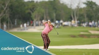 Golfistas mexicanos compiten en el Mayakoba Classic de la PGA [upl. by Leirbma]