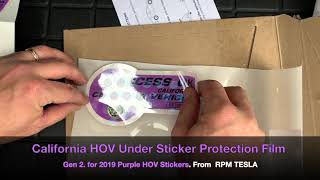 California HOV Under Sticker Protection Film [upl. by Straub486]