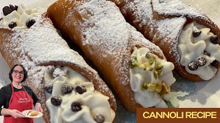 Cannoli Recipe  Cannoli Siciliani  How to make Cannoli at home [upl. by Nahguav170]