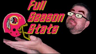 Redskins Full Season Stats  Tecmo Super Bowl [upl. by Yelwah]