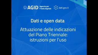 Webinar Dati e open data  Strumenti e istruzioni operative per la pubblicazione [upl. by Amliw443]