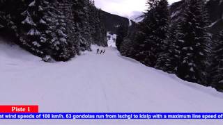 Skiing Ischgl Austria Piste 1 [upl. by Aerdnat]