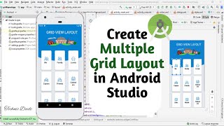 Multiple Grid Layout and CardView Layout in Android Studio [upl. by Zelten]