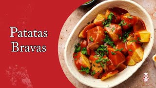 Patatas Bravas  Spanish Fried Potatoes in a Spicy Sauce [upl. by Lili]